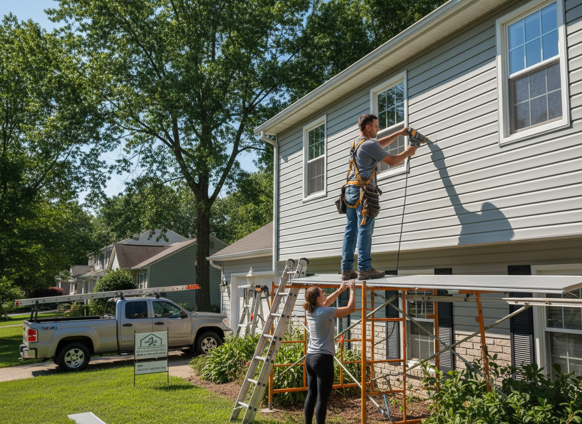 Siding contractor work by Spark Patch in Anderson Township, Ohio